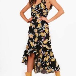 Floral High-Low Midi Dress